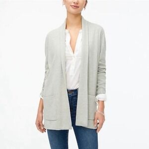 J. Crew Heather Dust Gray Chelsea Sweater‎ Blazer Cardigan Size Large